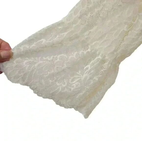 Sweet Salt Women's Ivory Stretch Lace Lined Modest Dress - Picture 4 of 13